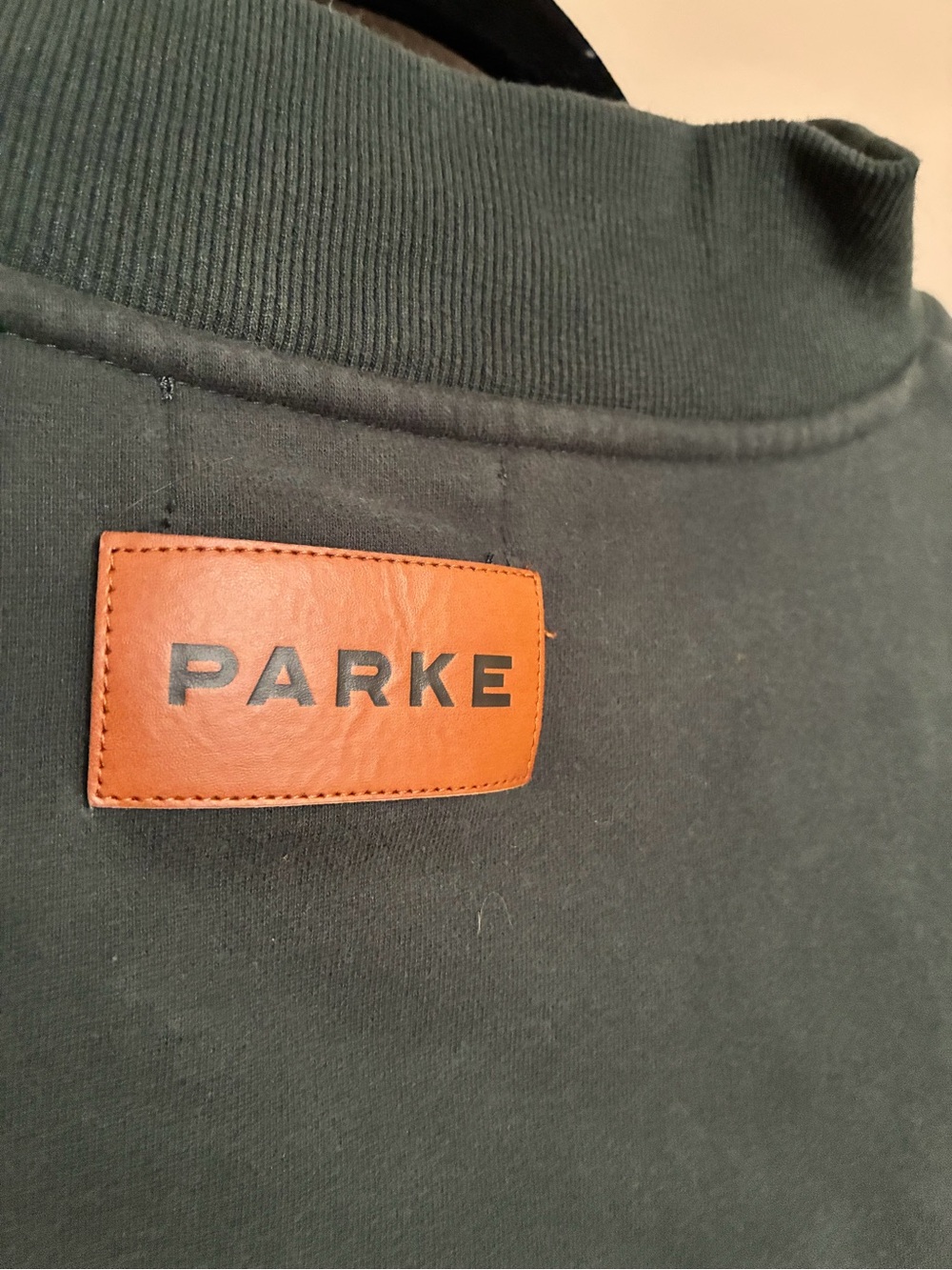 PARKE Women’s Crewneck Sweater in Dark Green - Picture 5 of 6